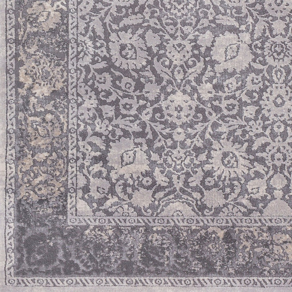 Livabliss Tibetan Heritage Pattern Area Rug Soft Polypropylene Accent for Entryways and Bedrooms Medium Gray, Ch 2' x 2'11" TBT2302-23