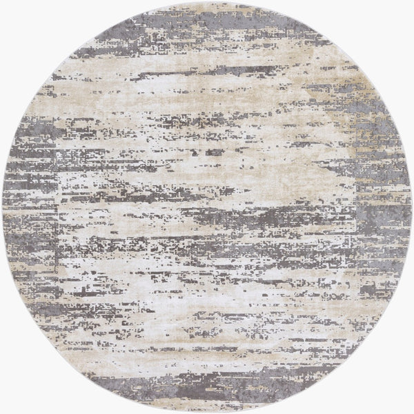 Livabliss Tibetan Inspired Machine Woven Area Rug Polypropylene Blend for Living Dining Rooms Tan, Beige 7'10" x 7'10" Round TBT2304-710RD