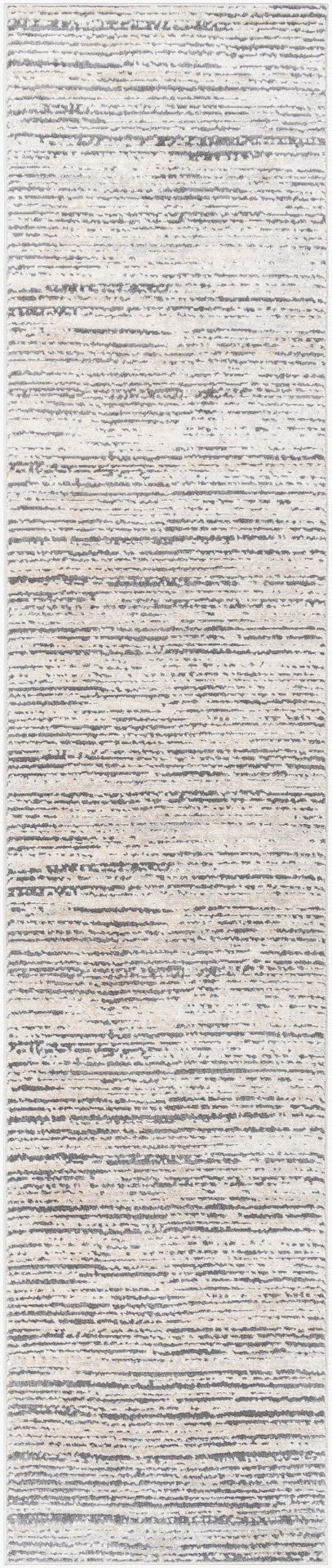 Livabliss Tibetan Geometric Mid-century Area Rug Soft Polypropylene Blend for Living Dining Rooms Tan, Medium Gra 2'7" x 12' TBT2308-2712