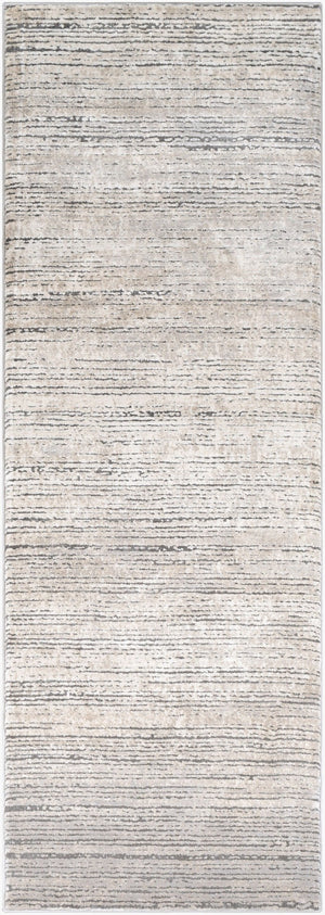 Livabliss Tibetan Geometric Mid-century Area Rug Soft Polypropylene Blend for Living Dining Rooms Tan, Medium Gra 2'7" x 7'7" TBT2308-2776