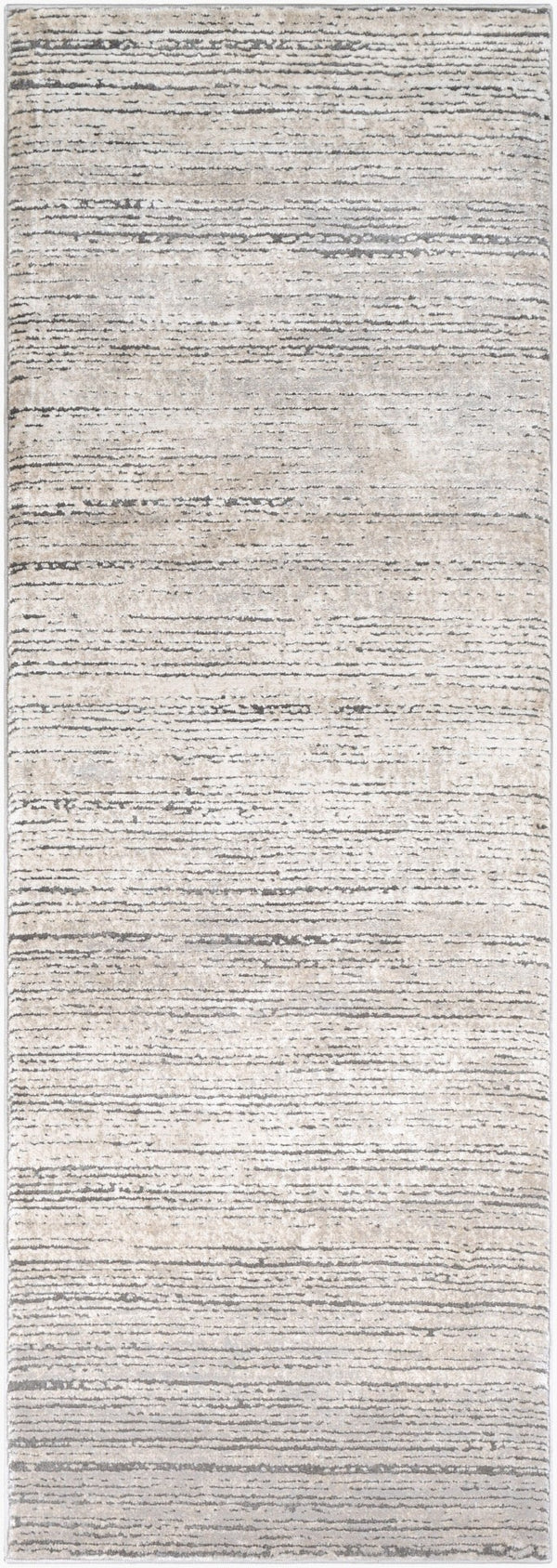 Livabliss Tibetan Geometric Mid-century Area Rug Soft Polypropylene Blend for Living Dining Rooms Tan, Medium Gra 2'7" x 7'7" TBT2308-2776