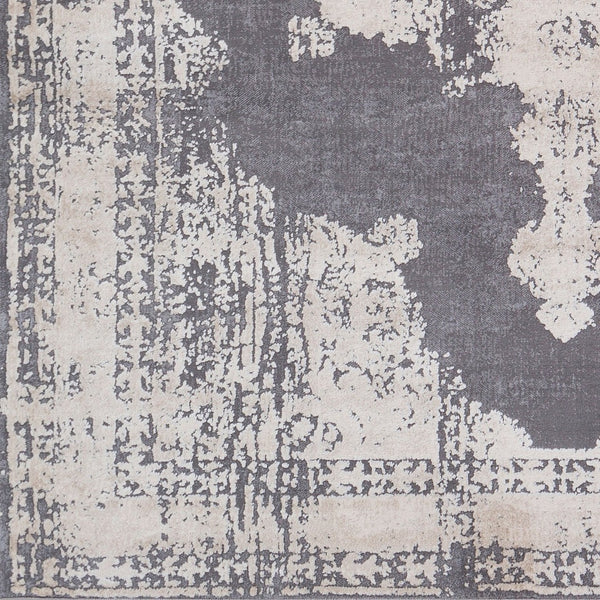 Livabliss Tibetan Patterned Polypropylene Area Rug Plush Medium Pile for Entryways and Small Spaces Charcoal, Beige 8'10" x 12'4" TBT2310-93123