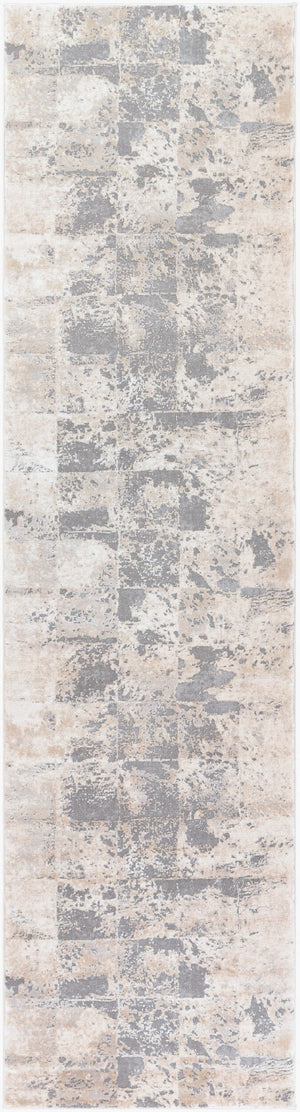 Livabliss Tibetan Geometric Runner Rug Polypropylene Blend Mid-century Modern Hallway Accent Tan, Beige 2'7" x 12' TBT2312-2712
