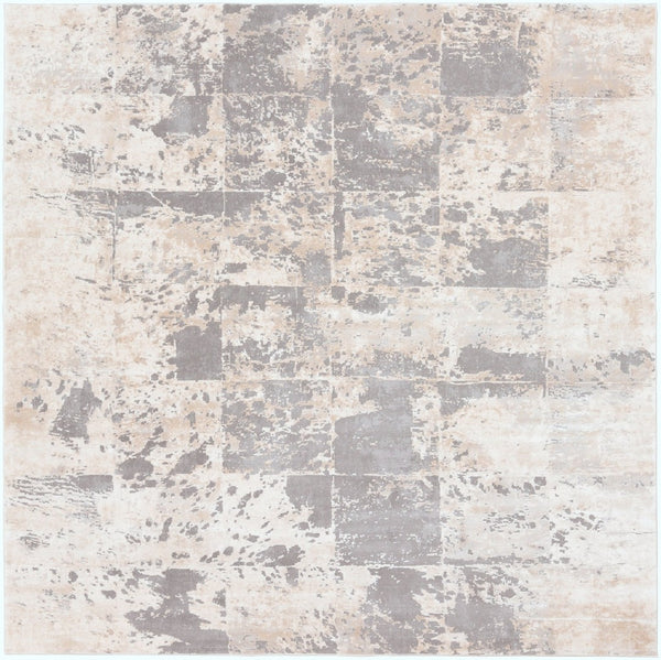 Livabliss Tibetan Geometric Runner Rug Polypropylene Blend Mid-century Modern Hallway Accent Tan, Beige 7'10" x 7'10" Square TBT2312-710SQ
