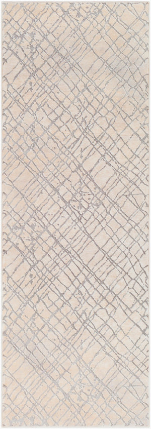 Livabliss Tibetan Machine Woven Hallway Runner Rug with High Low Pile Polypropylene Blend Beige, Medium G 2'7" x 7'7" TBT2314-2776