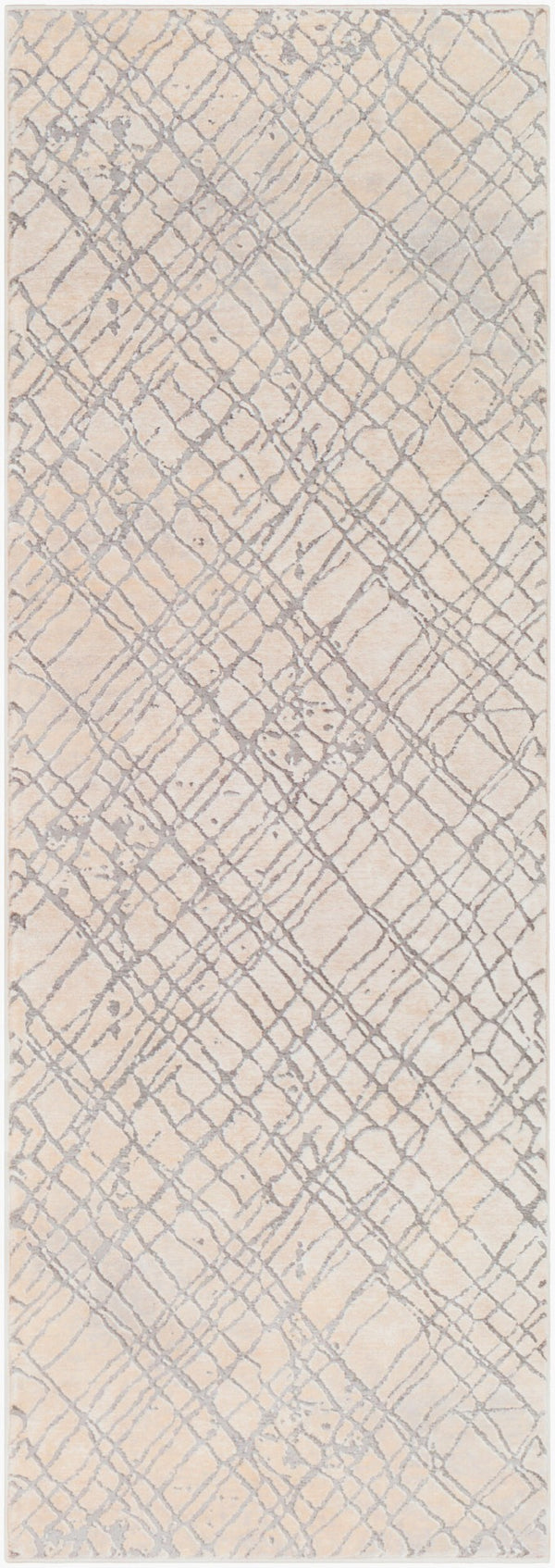 Livabliss Tibetan Machine Woven Hallway Runner Rug with High Low Pile Polypropylene Blend Beige, Medium G 2'7" x 7'7" TBT2314-2776