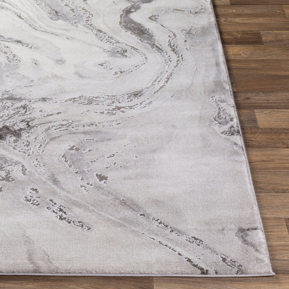 Livabliss Tibetan Machine Woven Area Rug with High Low Pile Polypropylene Blend for Entryways Light Gray, Whi 8'10" x 12'4" TBT2317-93123