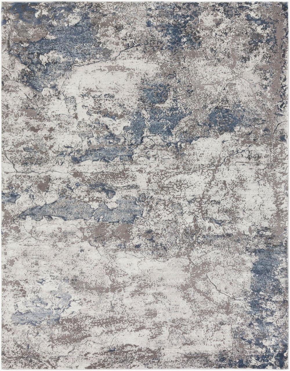 Livabliss Tibetan Geometric Accent Rug Polypropylene Pile Modern Design for Entryway or Office Dark Blue, Deni 7'10" x 10'2" TBT2318-710102