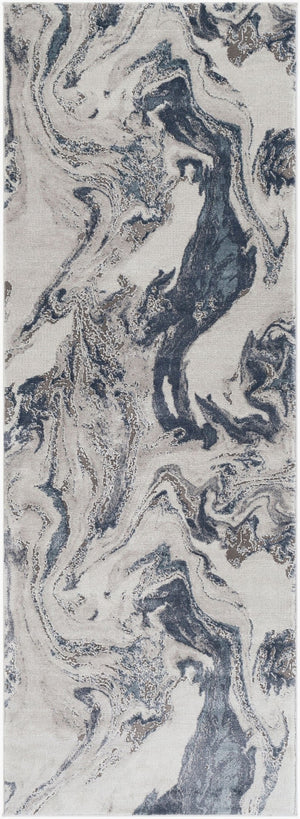 Livabliss Tibetan Minimalist Polypropylene Accent Rug Soft Woven Entryway Bedroom Floor Cover Dark Blue, Deni 2'7" x 7'7" TBT2319-2777