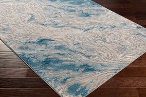 Livabliss Tibetan Geometric Runner Rug Machine Woven Polypropylene Blend for Hallway or Entryway Teal, Pale Blue 2'7" x 7'7" TBT2326-2777