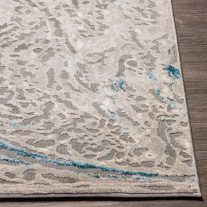 Livabliss Tibetan Geometric Runner Rug Machine Woven Polypropylene Blend for Hallway or Entryway Teal, Pale Blue 2'7" x 7'7" TBT2326-2777