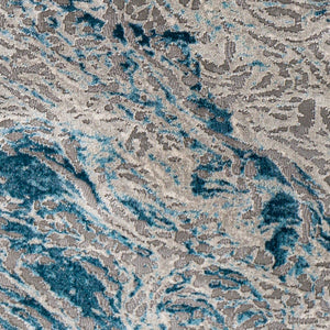 Livabliss Tibetan Geometric Runner Rug Machine Woven Polypropylene Blend for Hallway or Entryway Teal, Pale Blue 2'7" x 7'7" TBT2326-2777