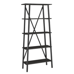 Homelegance By Top-Line Alastor Rustic X-Base 32-inch Bookcase Black MDF