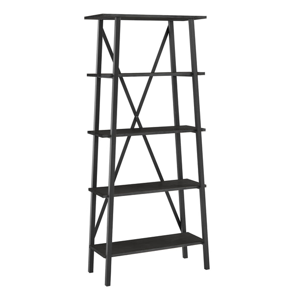 Homelegance By Top-Line Alastor Rustic X-Base 32-inch Bookcase Black MDF