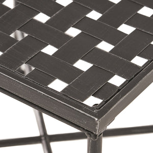 English Elm Christopher Knight Home® - LUNA Black Iron End Table – Powder-Coated Modern Accent Table 16.75"W x 16"H, Durable Stylish Decor 57637.00