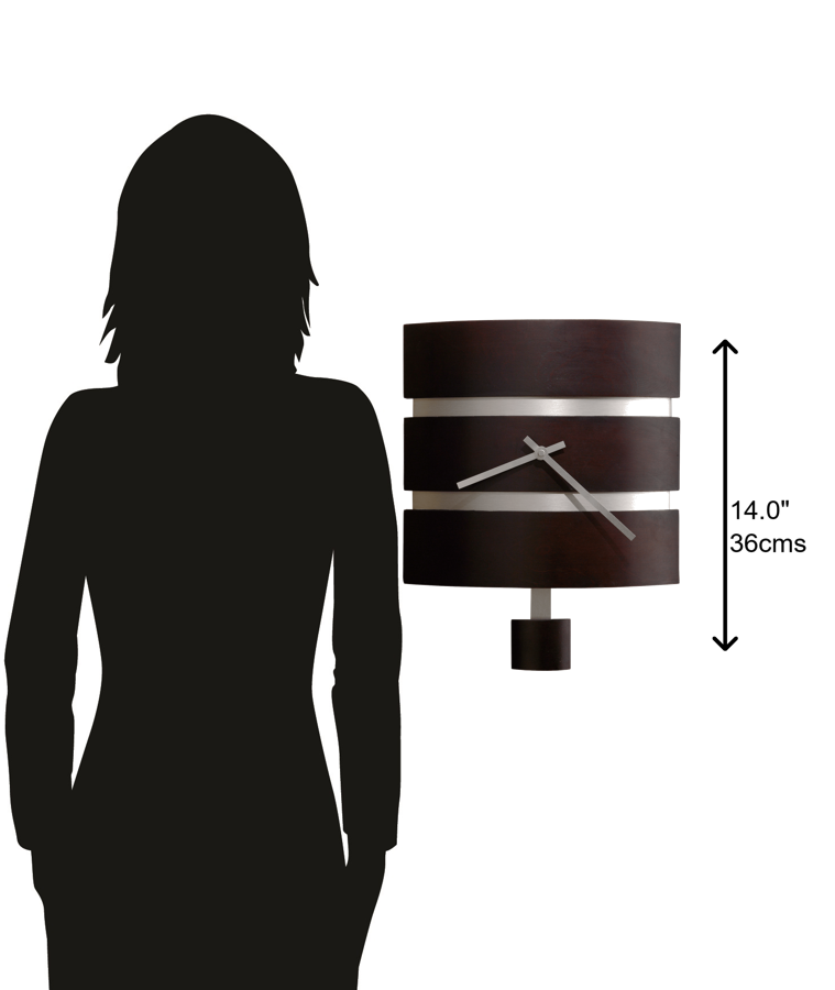 Hekman Furniture 625404 Morrison Wooden Wall Clock – Modern Design With Black Coffee Finish & Brushed Nickel Accents Black Coffee Morrison Wall Clock 625404