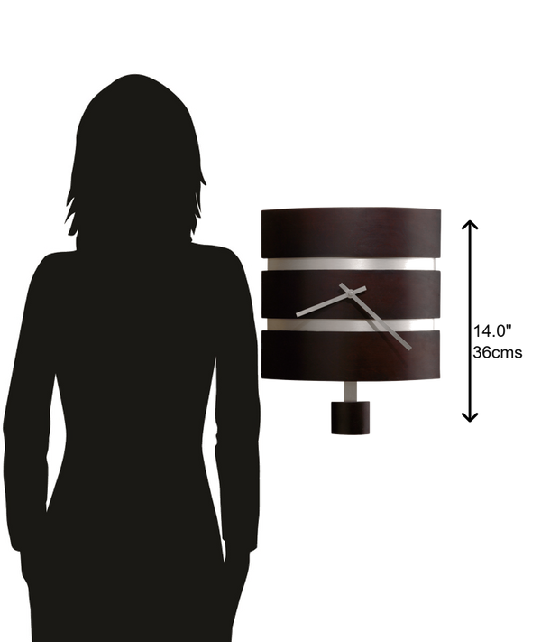 Hekman Furniture 625404 Morrison Wooden Wall Clock – Modern Design With Black Coffee Finish & Brushed Nickel Accents Black Coffee Morrison Wall Clock 625404