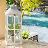 Park Hill Coastal Whitewash Lantern ELW20536