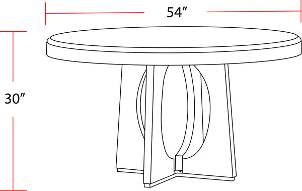 Escape - Dining 54" Round Table with console & 4 caster chairs Glazed Natural Oak Black Metal Trim DESC-6PC-54RND-72OC-2618 Parker House