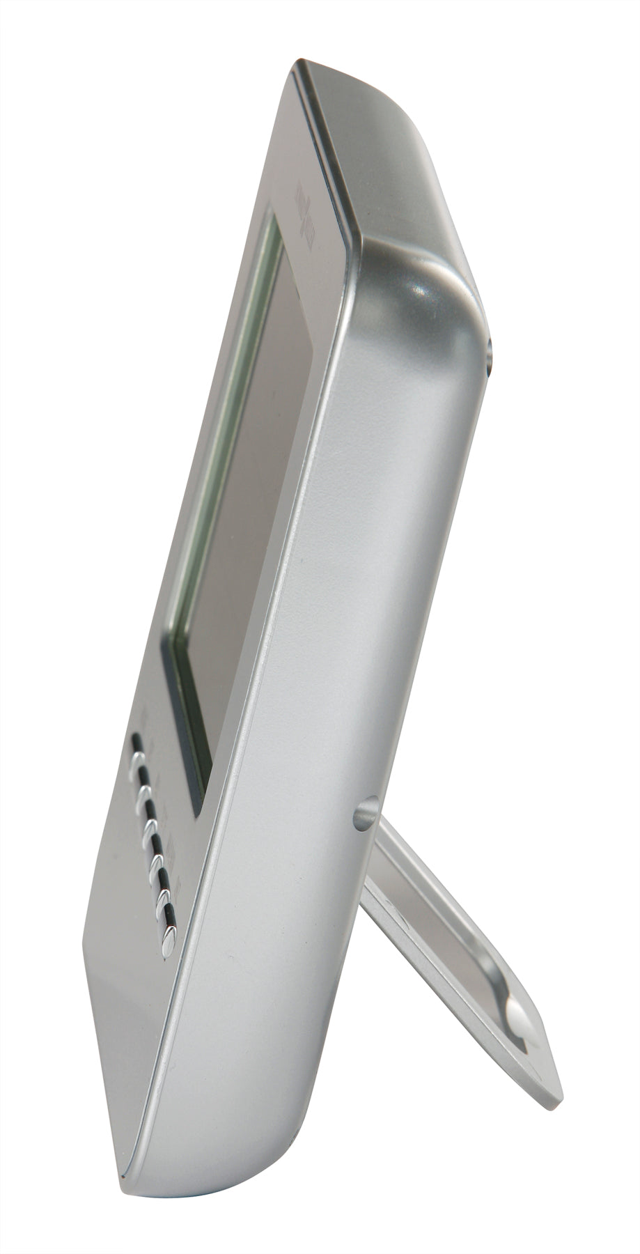 Hekman Furniture 645693 Weather View Digital Table Clock - Chic Satin Silver, Multi-function Lcd With Alarm & Snooze  Weather View Tabletop Clock 645693