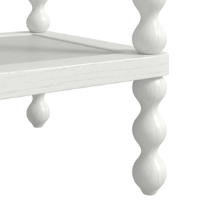 A.R.T. Furniture Haven Vintage-Inspired Open Nightstand - Elegant White Finish with Storage & Cottage Charm 339140-2367