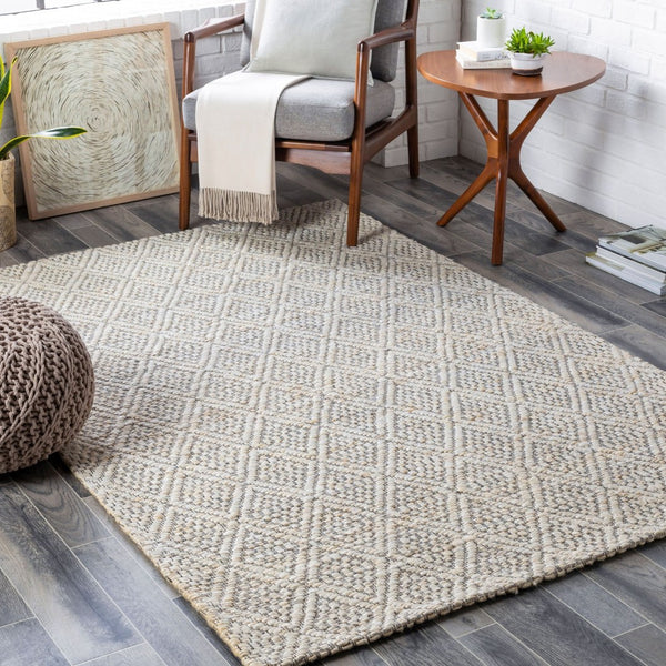 Livabliss Trace Handwoven Jute Area Rug Natural Fiber Artisan Accent for Entryway or Small Spaces Cream, Medium G 8'10" x 12' TCE2301-81012
