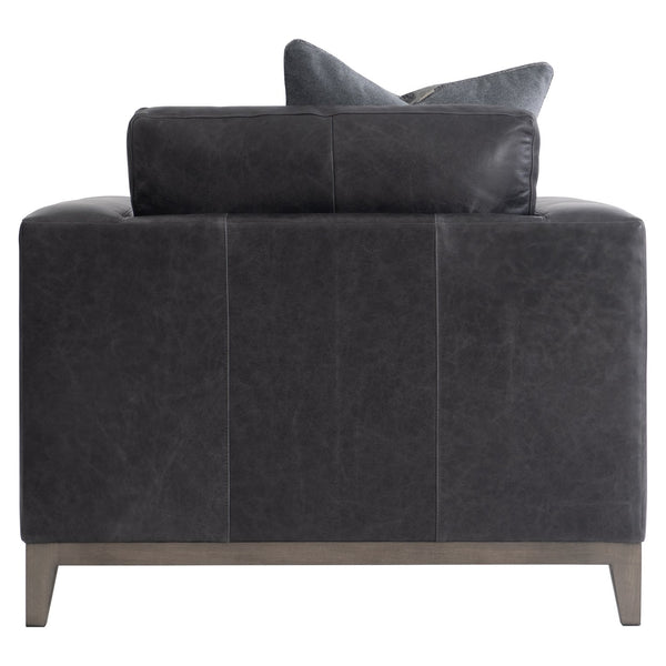 Bernhardt Bernhardt Noel Leather Chair With Feather-Down Cushion, Portobello Wood Base, Plush Track Arms, Toss Pillow (41"W X 40.25"D X 34.25"H) 7322LO