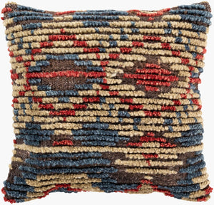 Surya Tichka Handwoven Jute Wool Accent Pillow Artisan Woven Texture for Sofa or Bed TCK001-2020D