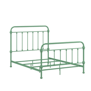 Homelegance By Top-Line Katana Antique Graceful Victorian Iron Metal Bed Green Iron