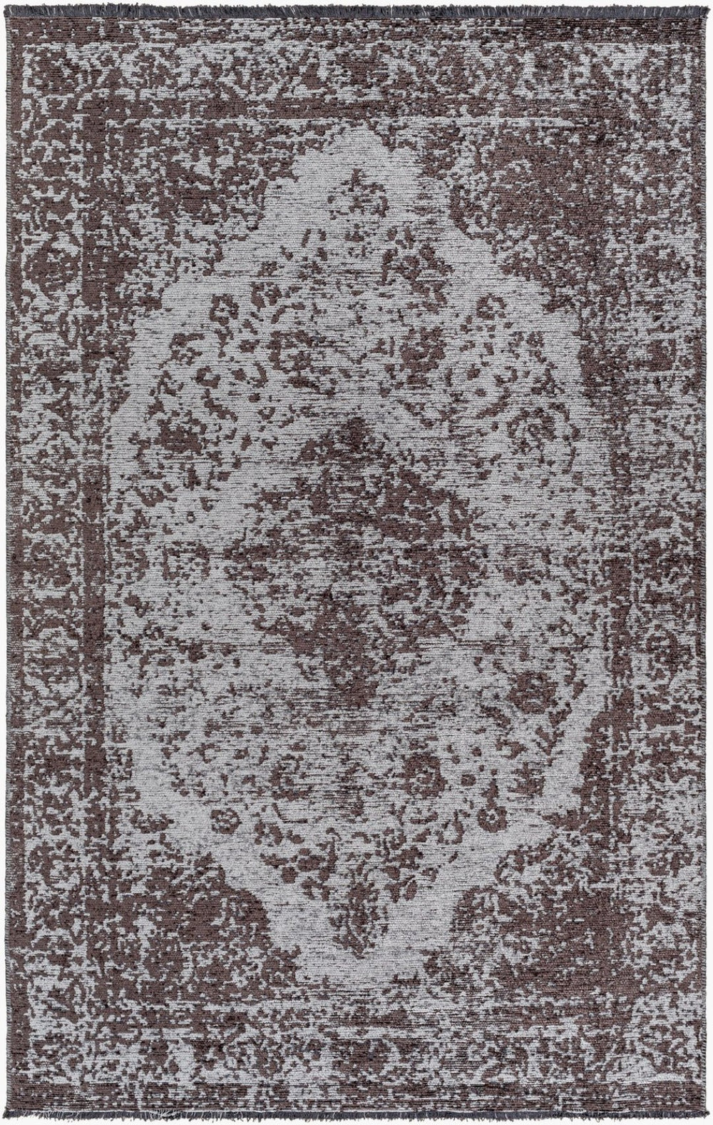 Livabliss Toscana Medallion Area Rug Chenille Polyester Fringe Trim for Living and Dining Rooms TCN2302-91013