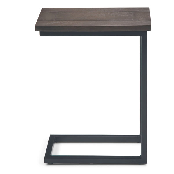 English Elm Skyler C Side Table - Versatile Walnut Brown Accent Table With C-Shape Design For Modern Spaces B136P158246-GIGA