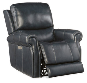 Hooker Furniture Eisley Semi-Aniline Leather Power Recliner With Usb, Zero-Gravity Recline, Power Headrest & Lumbar RC602-PHZL-049