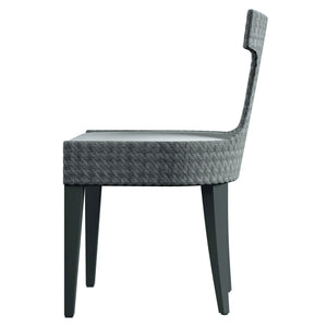Bernhardt Bernhardt Sarasota Wicker Side Chair — Hourglass Silhouette, Herringbone Pe Wicker, Weather-Resistant Cushion X01543Q