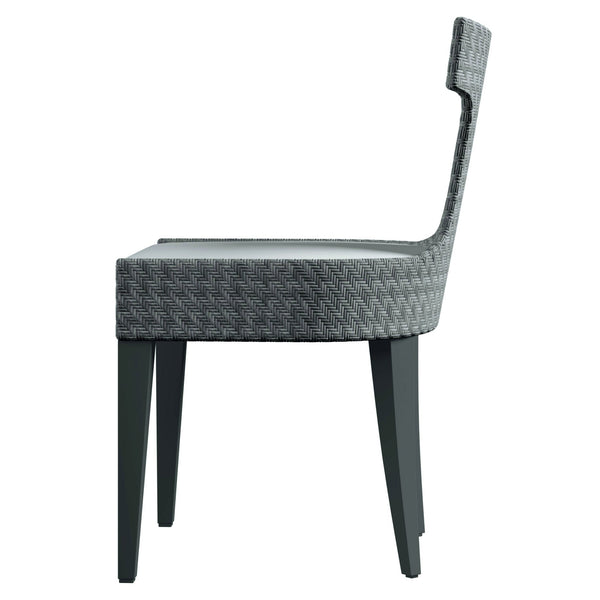 Bernhardt Bernhardt Sarasota Wicker Side Chair — Hourglass Silhouette, Herringbone Pe Wicker, Weather-Resistant Cushion X01543Q