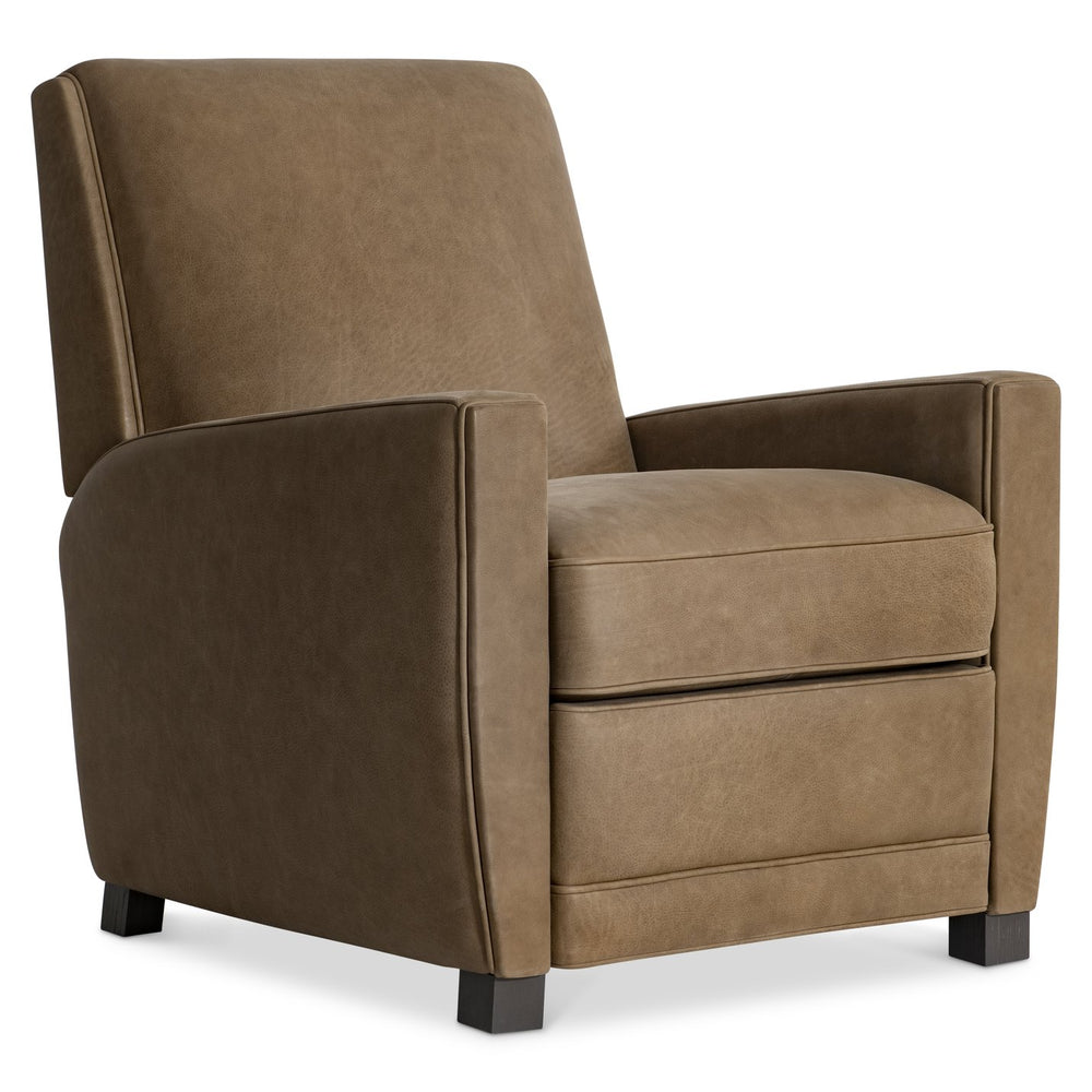 Bernhardt Bernhardt Bastille Push Back Leather Recliner Tailored Welt Trim Transitional Lounge 103RLMO