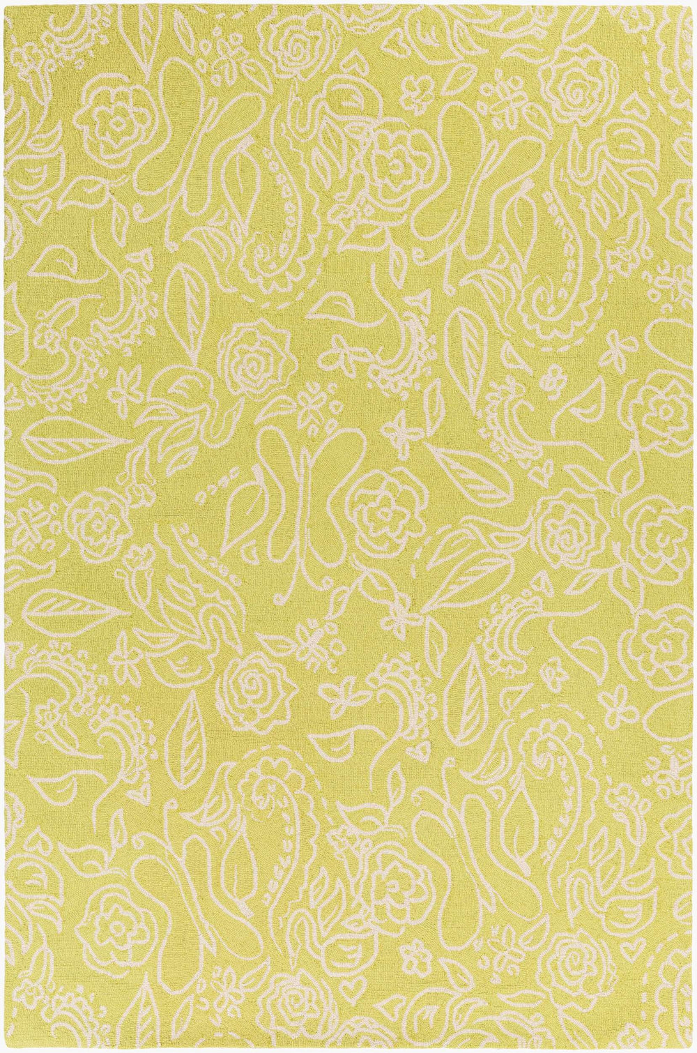 Surya Tic Tac Toe Handmade 7'6" X 9'6" Durable Wool Rug - Modern Low Pile Design, Easy Care, Warranty Included Light Olive Wool Tct6007-7696