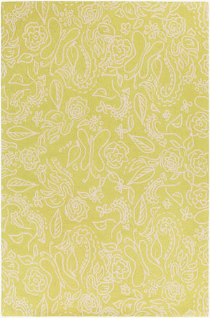 Surya Tic Tac Toe Handmade 7'6" X 9'6" Durable Wool Rug - Modern Low Pile Design, Easy Care, Warranty Included Light Olive Wool Tct6007-7696