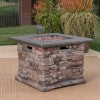 Christopher Knight Home® Noble House Stonewall 32” Square Propane Fire Pit.