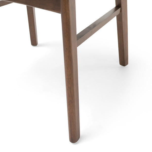 English Elm [video] Rubberwood Dining Chairs Set of 2 Upholstered Mid-century Seats for Modern Homes Light Beige 58915.00WNT