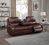 English Elm Steve Silver - Keily - Manual Reclining Sofa - Dark Brown