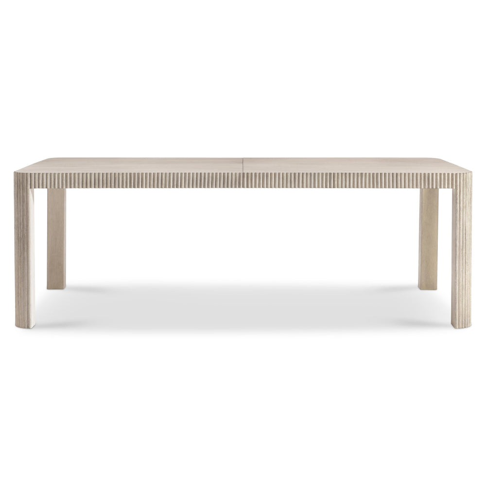 Bernhardt Bernhardt Lucerne Wire-brushed Oak Extendable Dining Table with Reeded Detail 393222