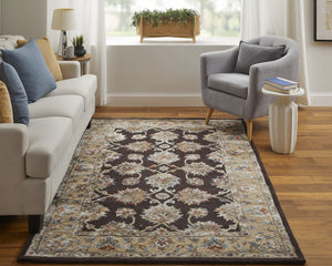 Feizy Rugs Prescott Hand Tufted Viscose-wool Rug – Elegant Traditional Persian Design For Timeless Living Spaces Brown,Tan,Orange Viscose,Wool Pct8938fbrnbgef00