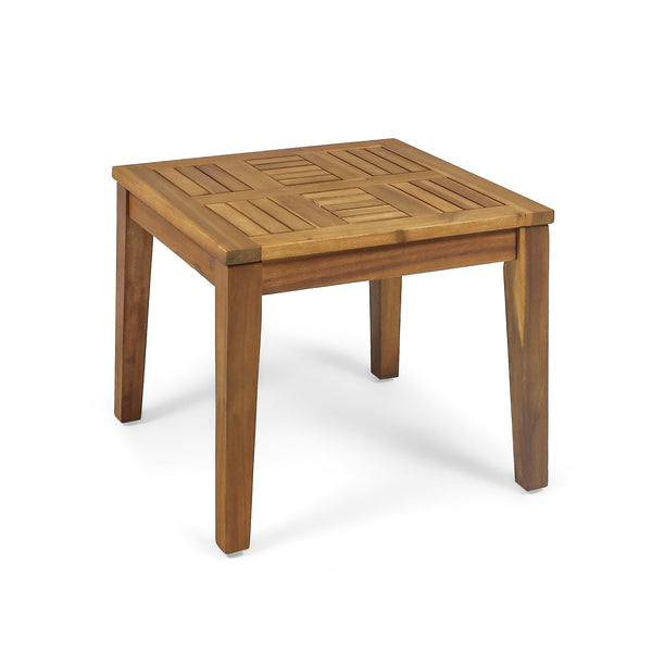 English Elm Christopher Knight Home® - Hampton Acacia Wood Side Table for Outdoor Use, Low-Profile 20" Square Top, Durable 300lb Capacity Natural 61350.00