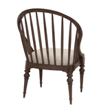 Revival Row Spindle Back Armchair Brown with Chimney Smoke Finish P348275 Pulaski Furniture