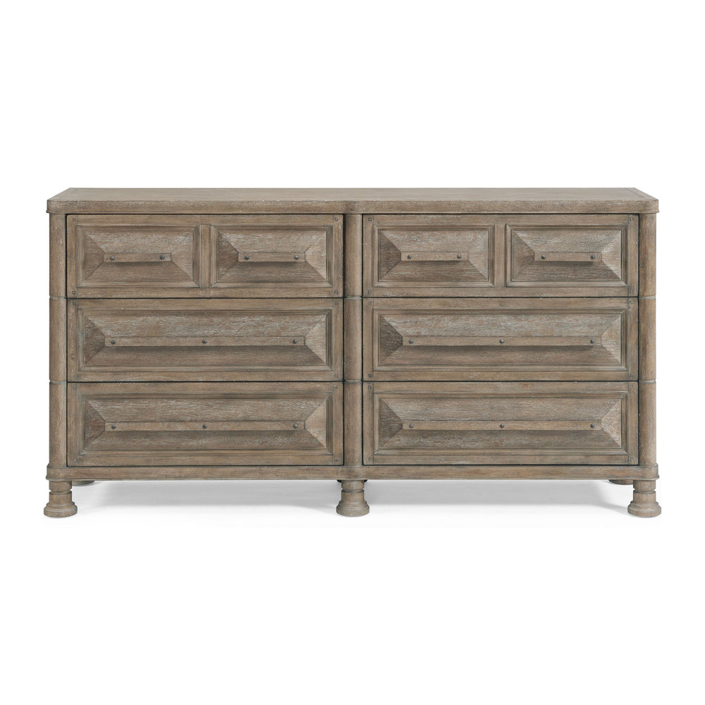 A.R.T. Furniture Reforma Dresser - Modern Rustic Charm With Cedar-lined Drawers And Elegant Tapenade Finish Brown Parawood Solids,Random Match Flaky Oak Veneers,Metal 324131-2358