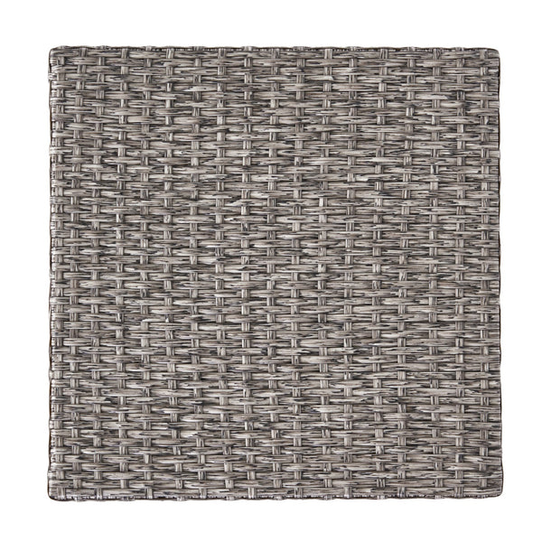 English Elm Puerta Outdoor Woven Rattan Cube Side Table Weather Resistant Patio Accent 61098.00MBK
