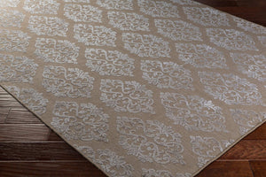 Surya Tidal 6' X 9' Handmade Rug - Timeless Elegance, Durable Design, Spot Cleanable Viscose & Wool Blend Tan Viscose,Wool Tdl1020-913