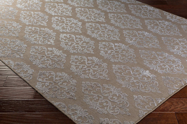 Surya Tidal 6' X 9' Handmade Rug - Timeless Elegance, Durable Design, Spot Cleanable Viscose & Wool Blend Tan Viscose,Wool Tdl1020-913