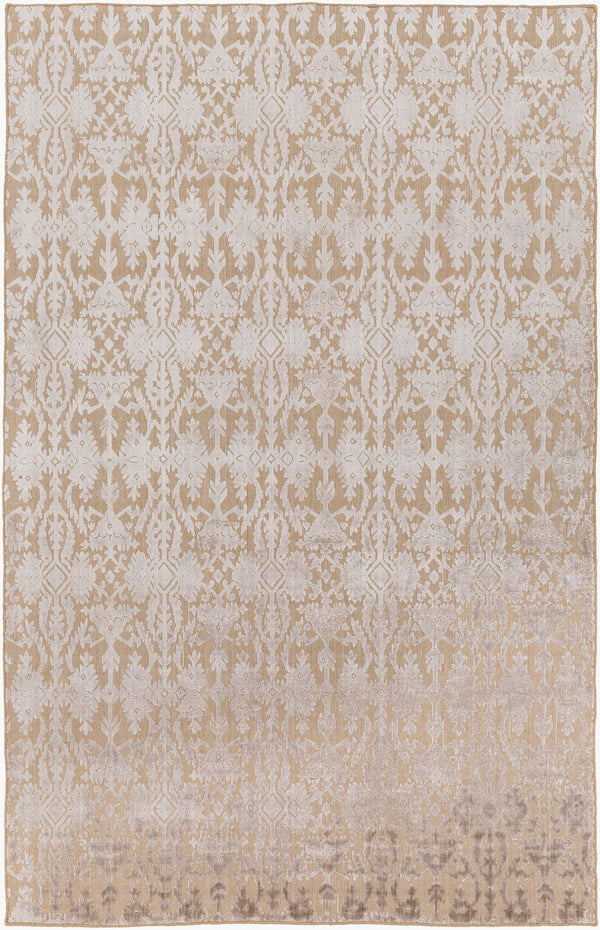 Surya Tidal 6' X 9' Handmade Rug - Timeless Elegance, Durable Design, Spot Cleanable Viscose & Wool Blend Tan Viscose,Wool Tdl1044-69