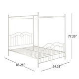 Christopher Knight Home® - Noble House - Earhart Traditional Iron Canopy Queen Bed Frame